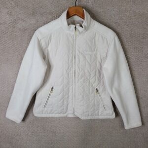 Storm Creek Jacket Womens Medium Cream Jackson Hole Wyoming Full Zip‎ Fleece